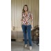 044944 - Blusa Ramany Estampada folhegem